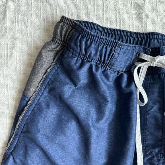 Speedo Mens Swim Trunks Blue Gray Shorts SZ M - Picture 3 of 14